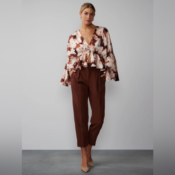 NWT Kimono Style V-Neck Blouse Top - Picture 2 of 4